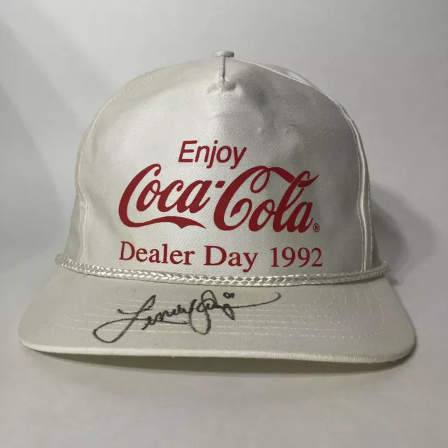 Vintage 1992 Linda Vaughn Signed Coca Cola Dealer Day Hat Cap SnapBack Trucker