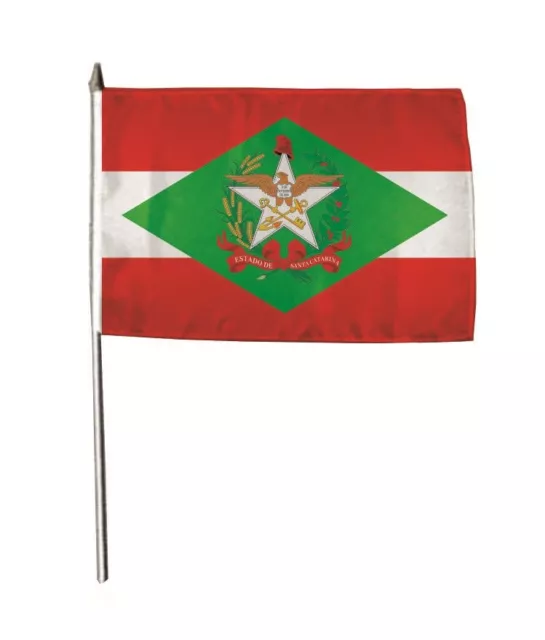 Stockflagge Fahne Flagge Santa Catarina (Brasilien) 30 x 45 cm