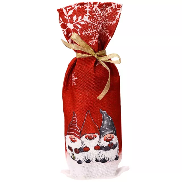 Merry Christmas Santa Wine Bottle Bag Cover Xmas Festival Party Table Decor Gift 3