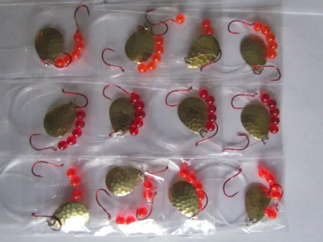 12 Spinner Rigs Leech Minnow Crawler Harness Walleye, Bass, Pike Colorado Blades