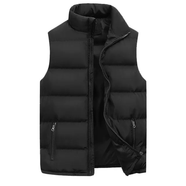 Mens Winter Warm Down Quilted Vest Body Sleeveless Padded Jacket Coat Outwear