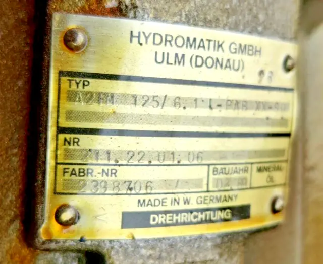 Hydromatik A2FM 125/6 11I-PAB XX-S0 Pump