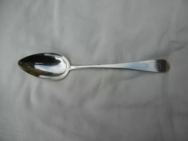 c1790 fine Large  Georgian Scottish provincial tablespoon , Greenock by maker WC