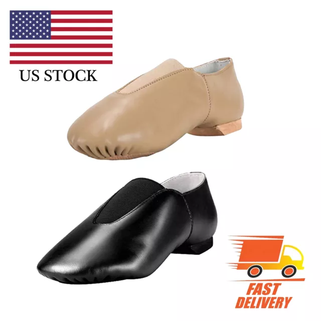 Children Jazz Shoe Slip On Dance Shoes for Girls/Boys/Toddler/Kids Black Brown