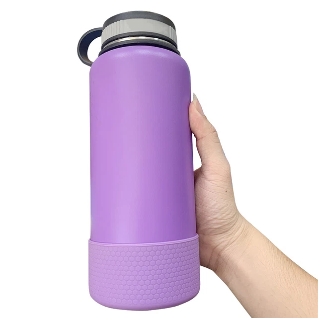 Protector de copa anticolisión para almohadilla inferior de taza de silicona (12 oz-24 oz púrpura)