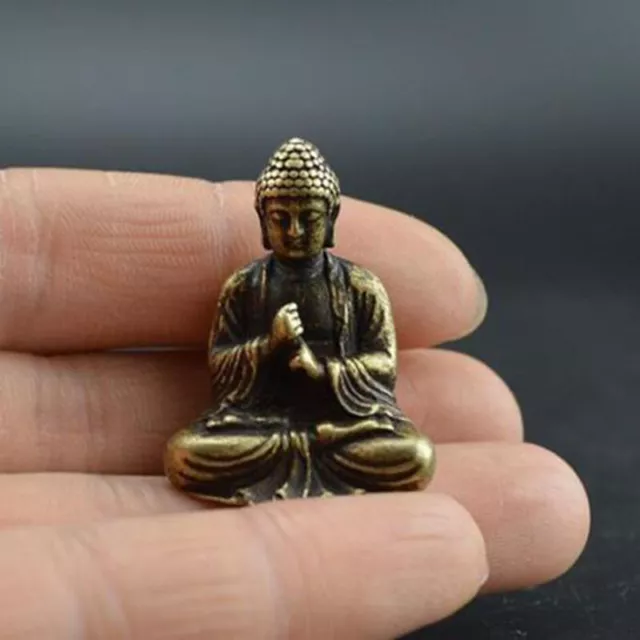 1*Mini Buddha Kopf Deko Statue Shakyamuni Holz Figur Buddhakopf Zimmer Kit Hot