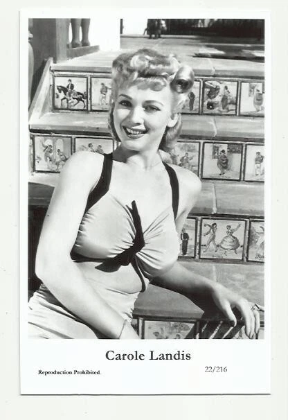 (Bx14) Carole Landis Photo Card (22/216) Filmstar  Pin Up Glamour Girl