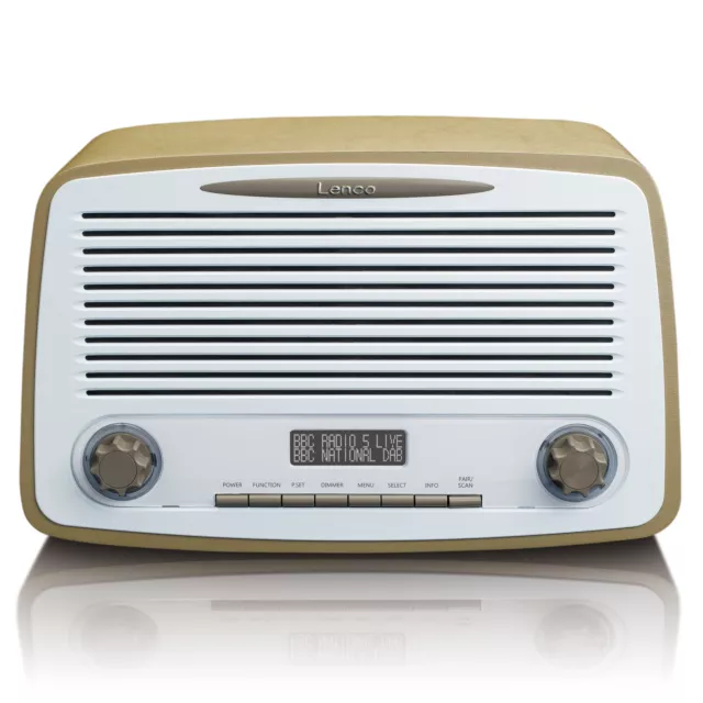 Lenco DAR-012TP DAB+ FM-Radio mit Bluetooth®, AUX-Eingang und Weckfunktion
