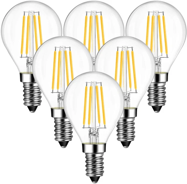 6 Stück E14 4W LED Lampe Filament Leuchtmittel 400lm Warmweiß 2700K Glühbirnen