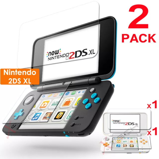 Clear Top & Bottom Screen Protector Guard Covers for Nintendo 2DS XL Console