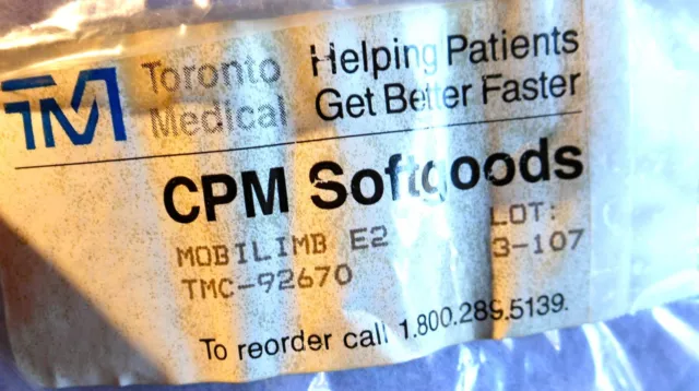 Toronto Medical Tmc-9860 Cpm Softgoods Mobilimb E2 - Neuf 2