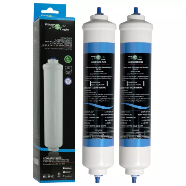 2x FilterLogic FFL-191X Samsung HAFEX/EXP DA29-10105J kompatibler Wasserfilter