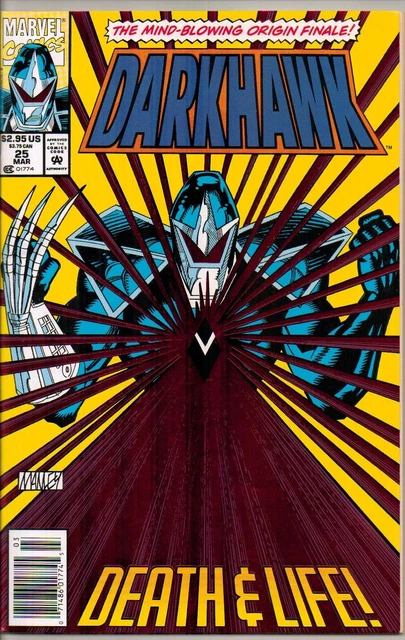 "DARKHAWK" No 25 1993 "Return to Forever" (5) Manley Red Foil cover Marvel NMT+