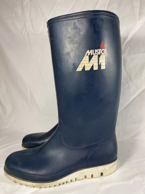 MENS MUSTO M1 Sailing Wellies Wellington Boots UK Size 8