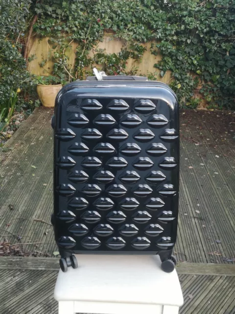 LULU GUINNESS MEDIUM Black SUITCASE Used but good clean condition