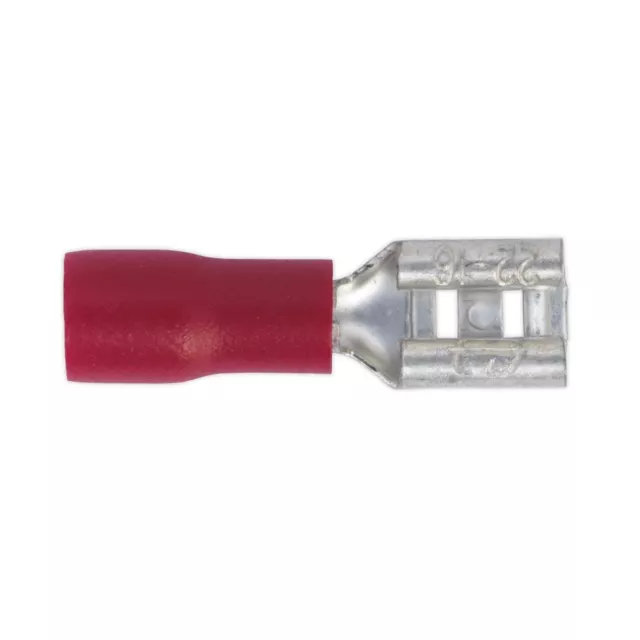 Sealey RT20 Push-On Terminal 4.8mm Female Red Pack of 100