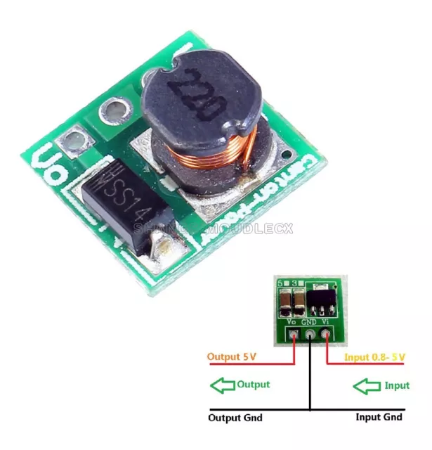 10PCS DC-DC Boost Converter Voltage Step Up Board 0.9V 3V 3.3V 3.7V 4.2V to 5V
