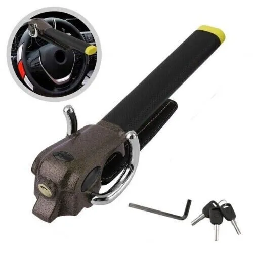 Steering Wheel Security Lock Foldable Vehicle Car Airbag Anti Theft With 3 Keys