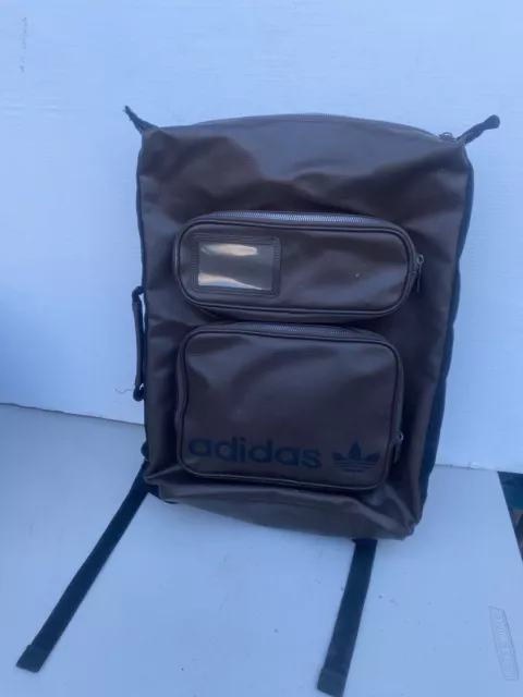 Adidas Originals Stan Smith Brown Day Backpack Leather Laptop Bag