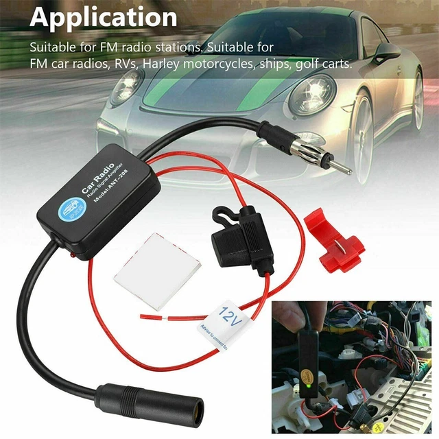 Amplificatore Segnale FM Per Auto, Guadagno 25-30dB, Riduce Rumore E Migliora La Ricezione Radio