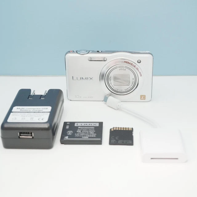 PANASONIC LUMIX DMC-SZ7 White Compact Digital Camera [No English