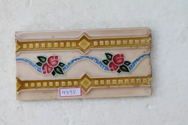 Old Circa 1930 Vintage Artdeco Ceramic Tile Border Made In Japan NH4395