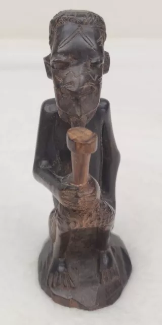 MAKONDE Tribe TANZANIA Hand Carved Ebony Nat Wood AFRICAN ART STATUE