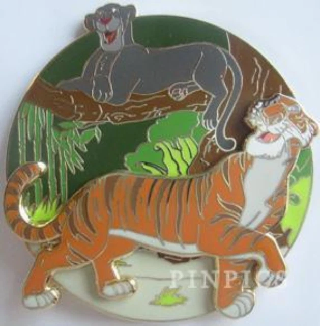 DISNEY PIN 83851 DSF Jungle Book Cats Bagheera & Shere Khan LE 300 82.