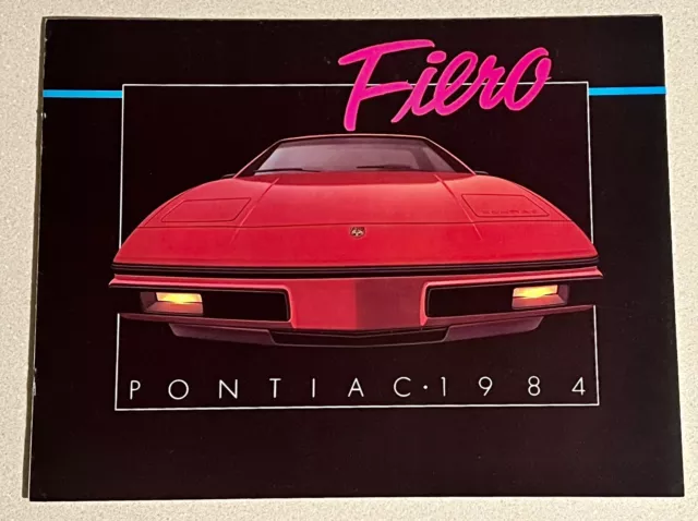 Vintage 1984 Pontiac Fiero New Car Dealer Sales & Price Brochure Advertisement