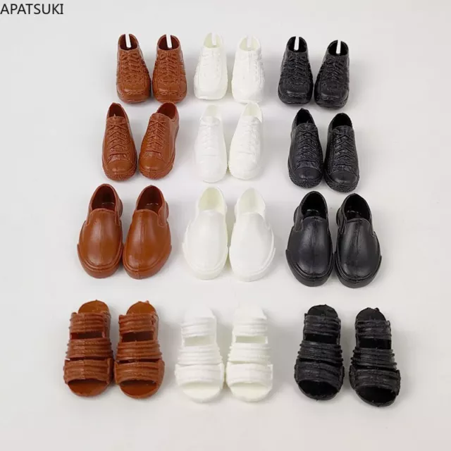 1Pair Fashion Doll Shoes For Ken Boy Doll Sneakers Shoes Slippers 1/6 Male Dolls