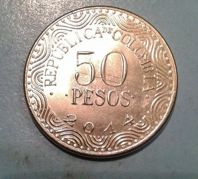 Colombia 50 Pesos coin 2014