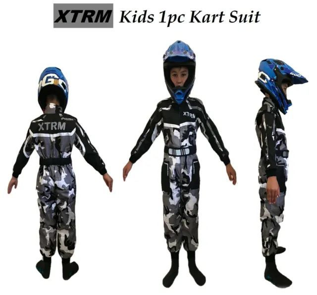 Kids race suit motocross motorbike Xtrm MX kart overalls off road Quad Pit ATV