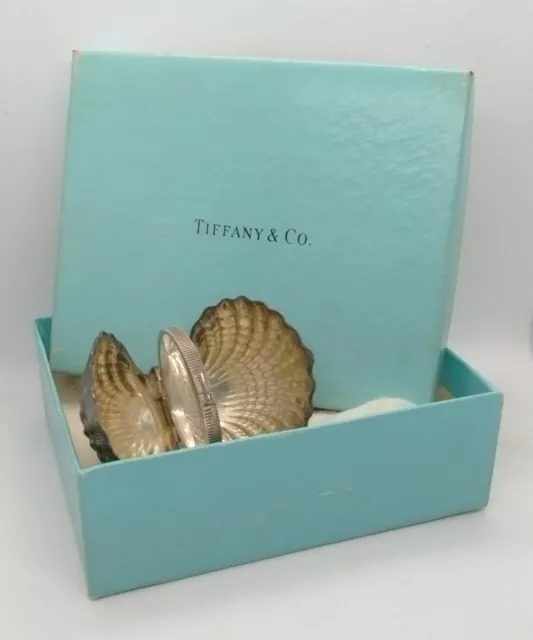 Vintage Tiffany & Co Sterling Silver Sea Shell Clam Magnifying Glass W/ Orig Box