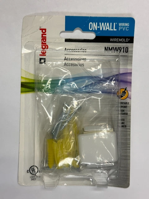 NEW Legrand ON-WALL NMW910 Wiremold White Wall Channel Accessory