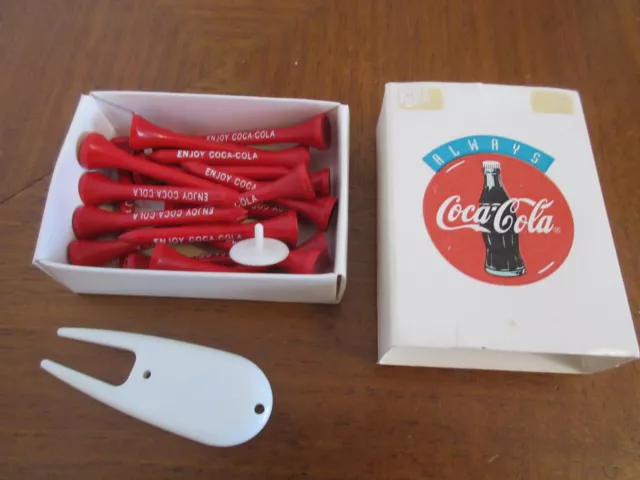 Coca-Cola Schachtel mit Golf Tees Golfsport