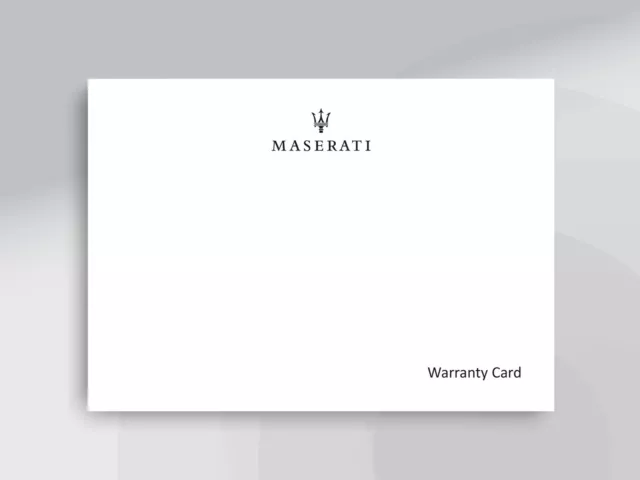 Maserati Quattroporte Service History Book-Manual Blank For All Models.