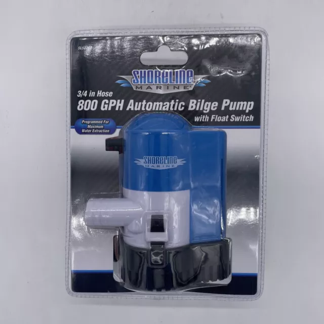 Marine 800 GPH Automatic Bilge Pump Auto Switch 12V 5 amp 3/4" Hose  Bass Boat