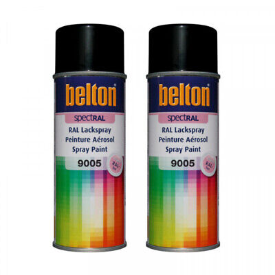 Lot de 2 bombes de peinture Belton Spectral RAL9005 Noir foncé 400ml