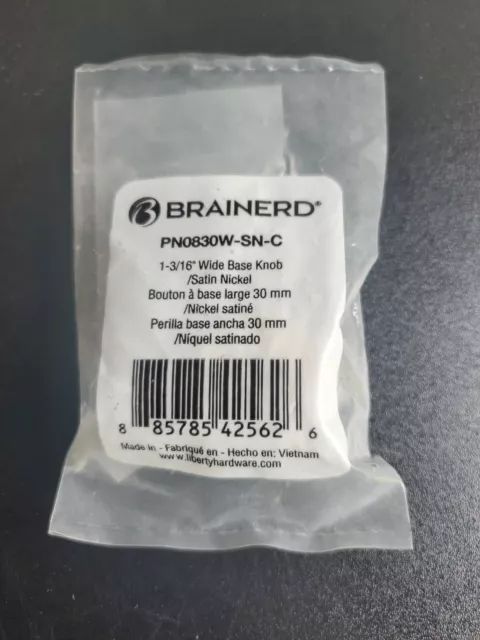 Brainerd PN0830W-SN-C 1-3/16" Satin Nickel Wide Base selling as a lot of 10
