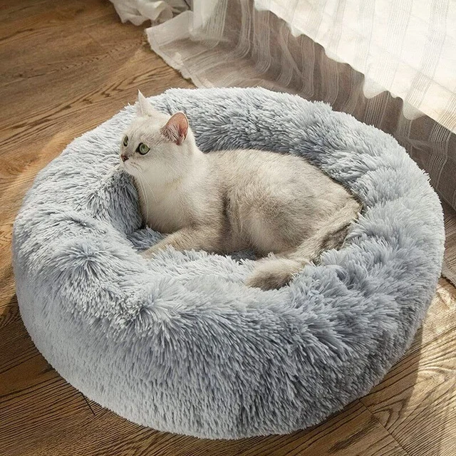 Cat Beds for Indoor Cats, Cat Bed/Small Dog Beds for Small Dogs, 24'' Washable D