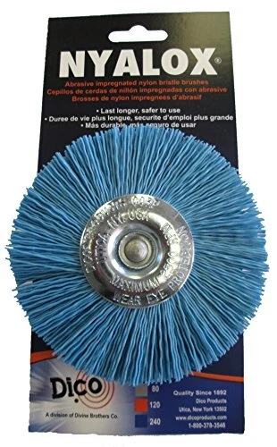 Dico Products 7200042 Nylox Wheel Brush 4" 240 Grit Blue