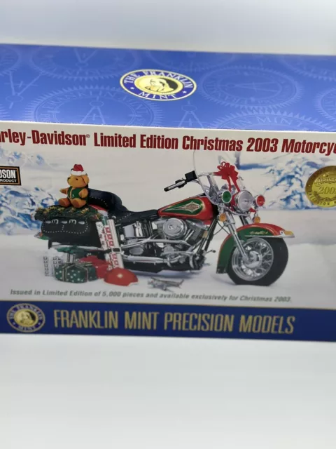 Franklin mint 1:10 2003 Harley Davidson Heritage Softail Christmas Classic Model