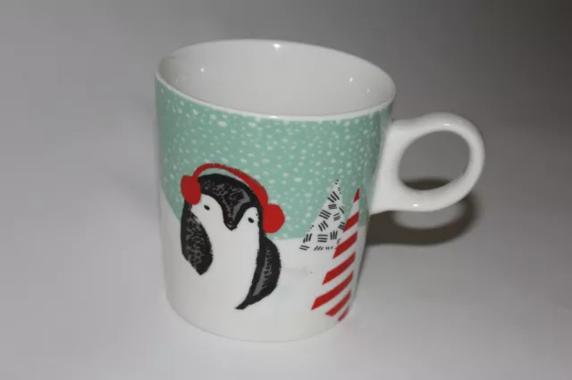 Tasse à café Starbucks 2016 Holiday Christmas Penguin d'occasion 10 oz