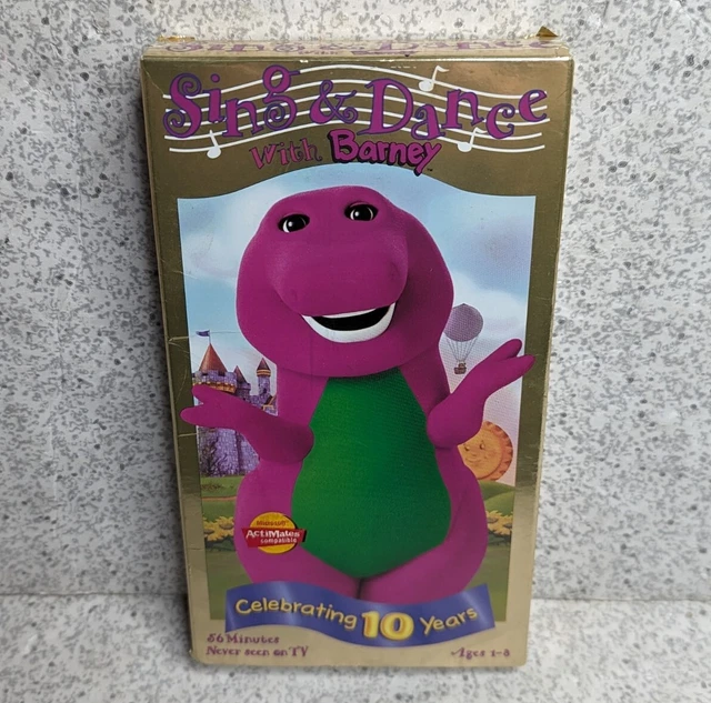 BARNEY’S SING & Dance With Barney VHS Video Tape 10 Years Gold RARE