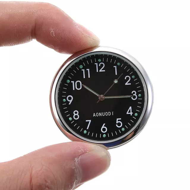 Mini Quartz Analog Watch Stick-On Clock For Car Boat Motorcycle Luminous Clock
