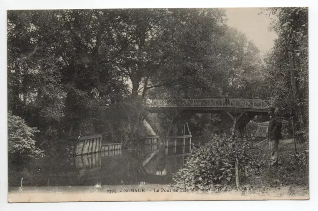 SAINT MAUR Val de Marne CPA 94 le pont de l'ile machefer