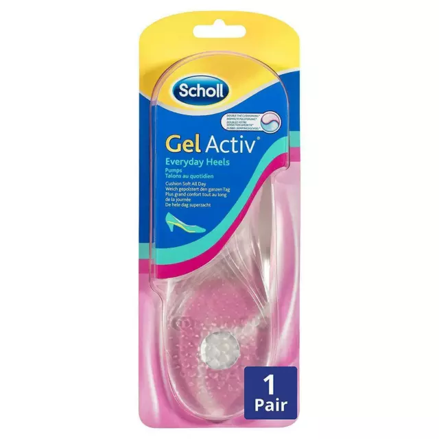 Scholl Gel Activ Everyday Heels Pumps Shoes All Day Comfort Insoles - Size 4-8