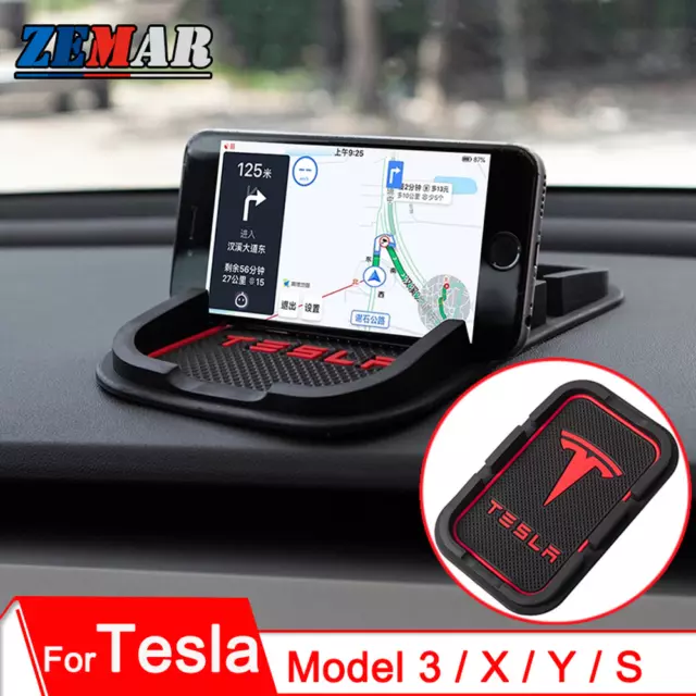 For Tesla Model 3 X S Y Car Dashboard Mount Phone Holder Pad Stand Anti-slip Mat