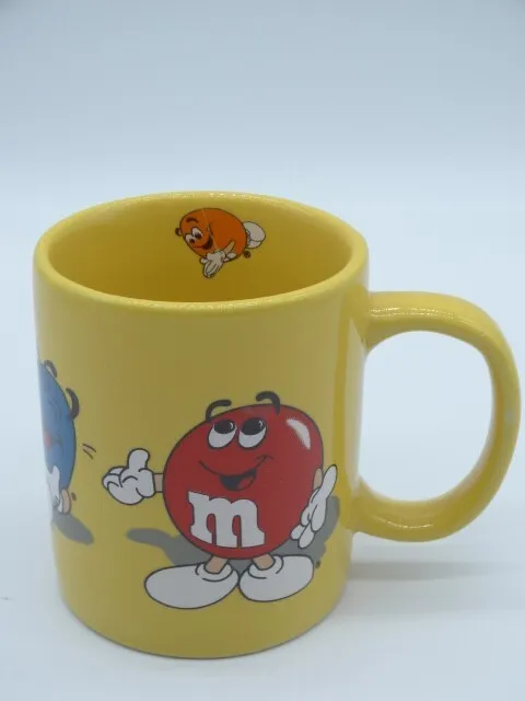 M&Ms Coffee Mug Cup 1996 Mars Vintage Collectible Candy Yellow Mug