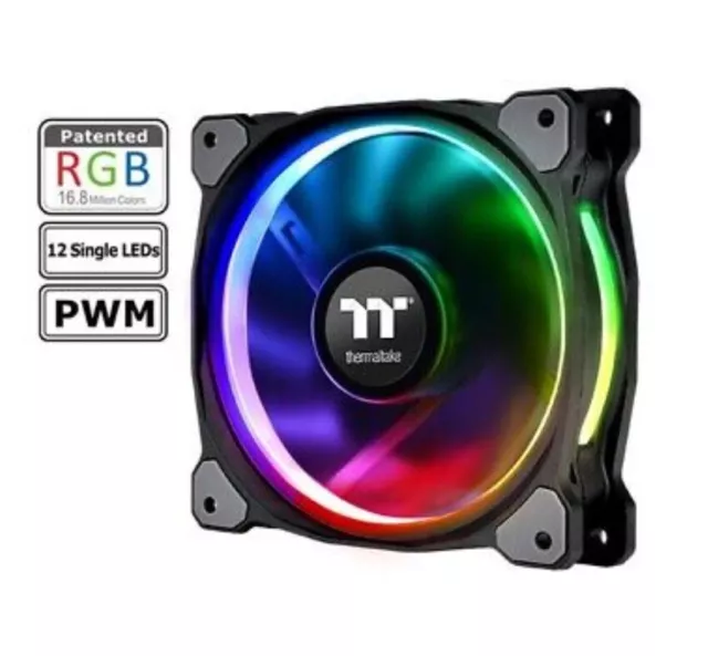 Thermaltake Riing Plus 12 LED RGB Radiator Fan TT Premium Edition NEW from Case